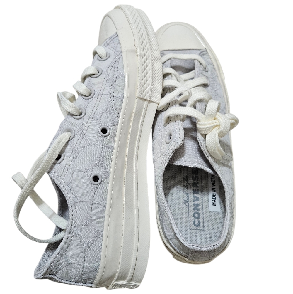 Converse Chuck 70 Ox Barely Grey Textured Low Top Sneakers NEW Womens